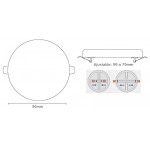Downlight panel LED Redondo SIN MARCO 90mm 9W CCT corte ajustable 40 a 75mm